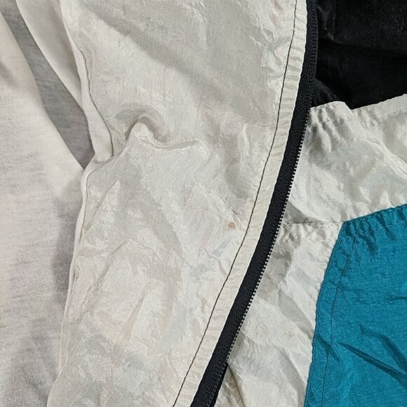 Vengo Vintage Jacket Windbreaker Black Green Purple 90s M Medium Lined Men's Zip - Picture 11 of 13